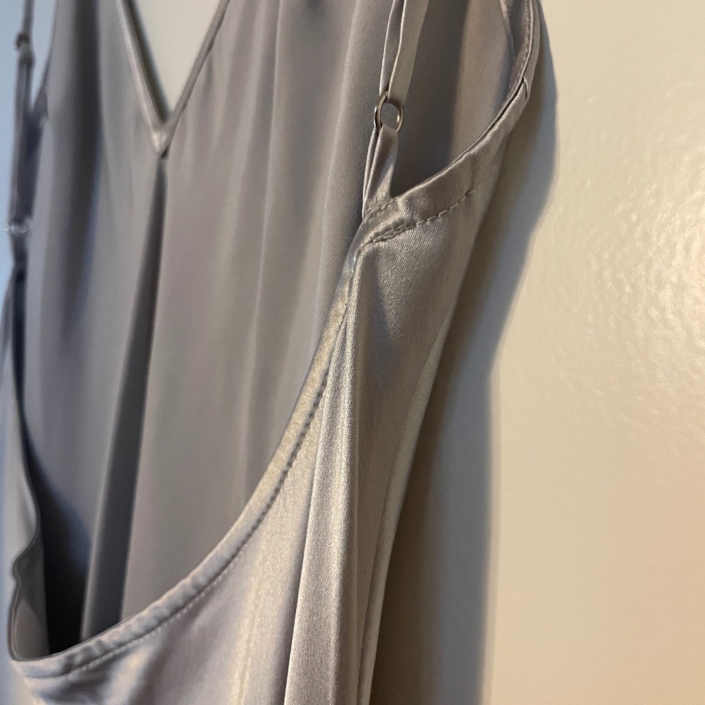 Fleur du Mal Silk Bias Dress Platinum size 2 - Picture 3 of 6